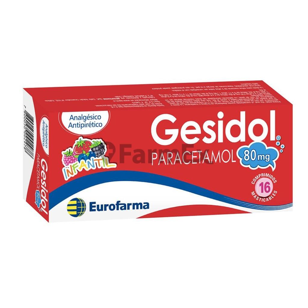 Gesidol Infantil 80 mg x 16 comprimidos