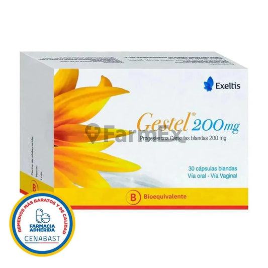 Gestel 200 mg x 30 caps "Ley Cenabast" Exeltis 