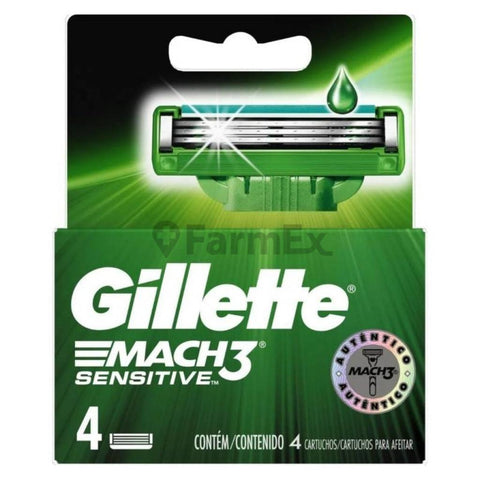 Gillette Match 3 "Aloe & Vitamina E" x 4 Repuestos para afeitar