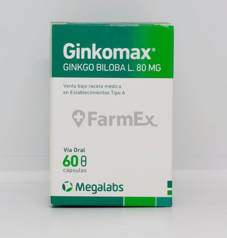Ginkomax 80 mg x 60 cápsulas