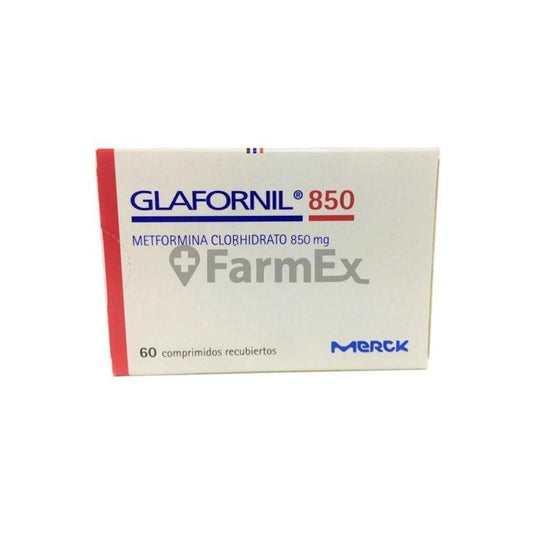 Glafornil Metformina 850 mg. x 60 Comprimidos MERCK 