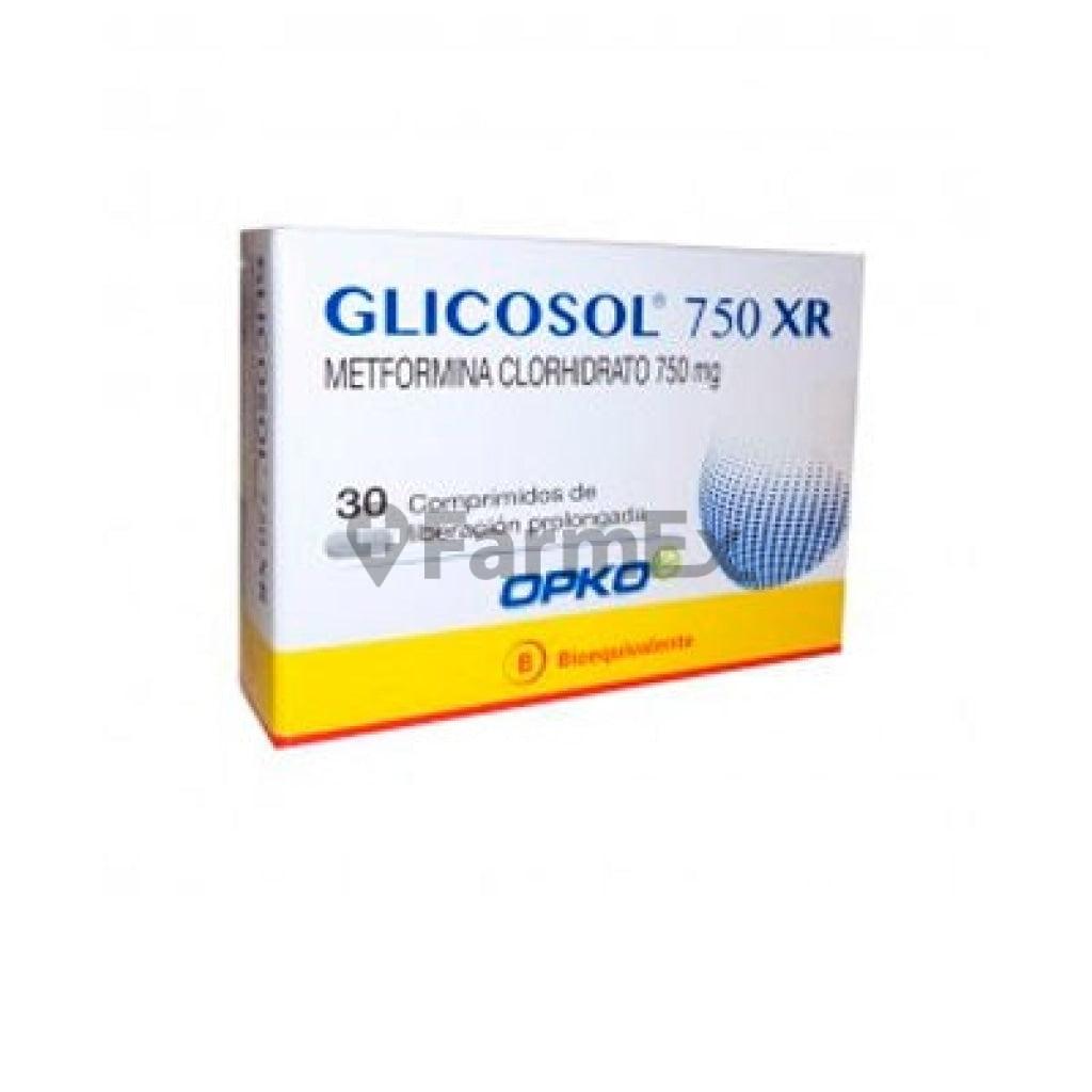 Glicosol XR 750 mg x 30 comprimidos "Ley Cenabast" OPKO 