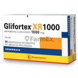 Glifortex XR Metformina 1000 mg x 30 comprimidos de Liberación Prolongada