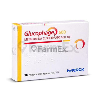 Glucophage 500 mg x 30 comp (Ley Cenabast) MERCK 