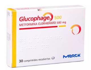 Glucophage 500 mg x 30 comprimidos recubiertos MERCK 