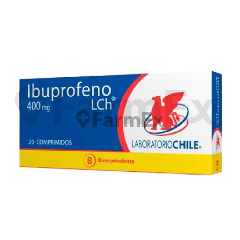 Ibuprofeno 400 mg x 20 comprimidos "Ley Cenabast" Chile 