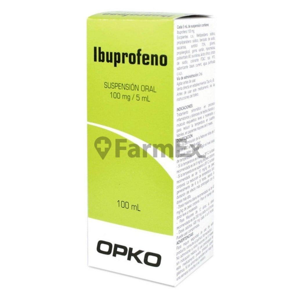 Ibuprofeno Jarabe 100 mg / 5 ml x 100 ml "Ley Cenabast" OPKO 