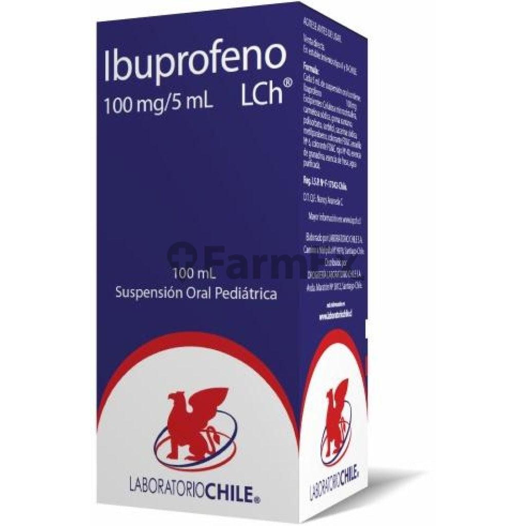 Ibuprofeno Suspensión Oral 100mg/5ml. x 100 ml. LABORATORIO CHILE 