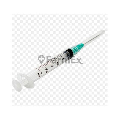 Jeringa con aguja x 3 ml (21G)