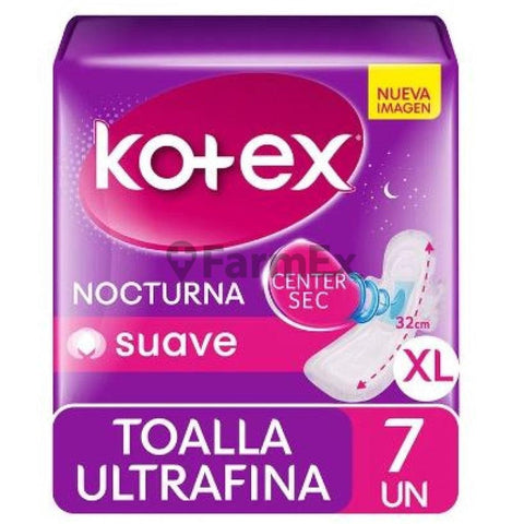 Kotex Toalla Nocturna Ultra Fina XL x 7 unidades