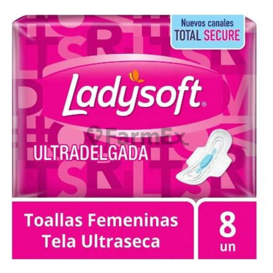 Ladysoft "Ultradelgada Ultra seca con alas" x 8 unidades kimberly 