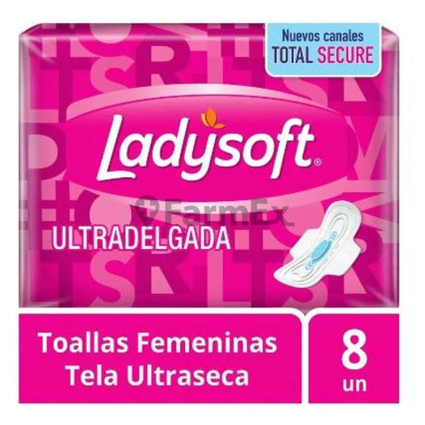 Ladysoft "Ultradelgada Ultra seca con alas" x 8 unidades