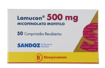 Lamucon (Micofenolato) 500 mg x 50 comprimidos "Ley Cenabast" sandoz 
