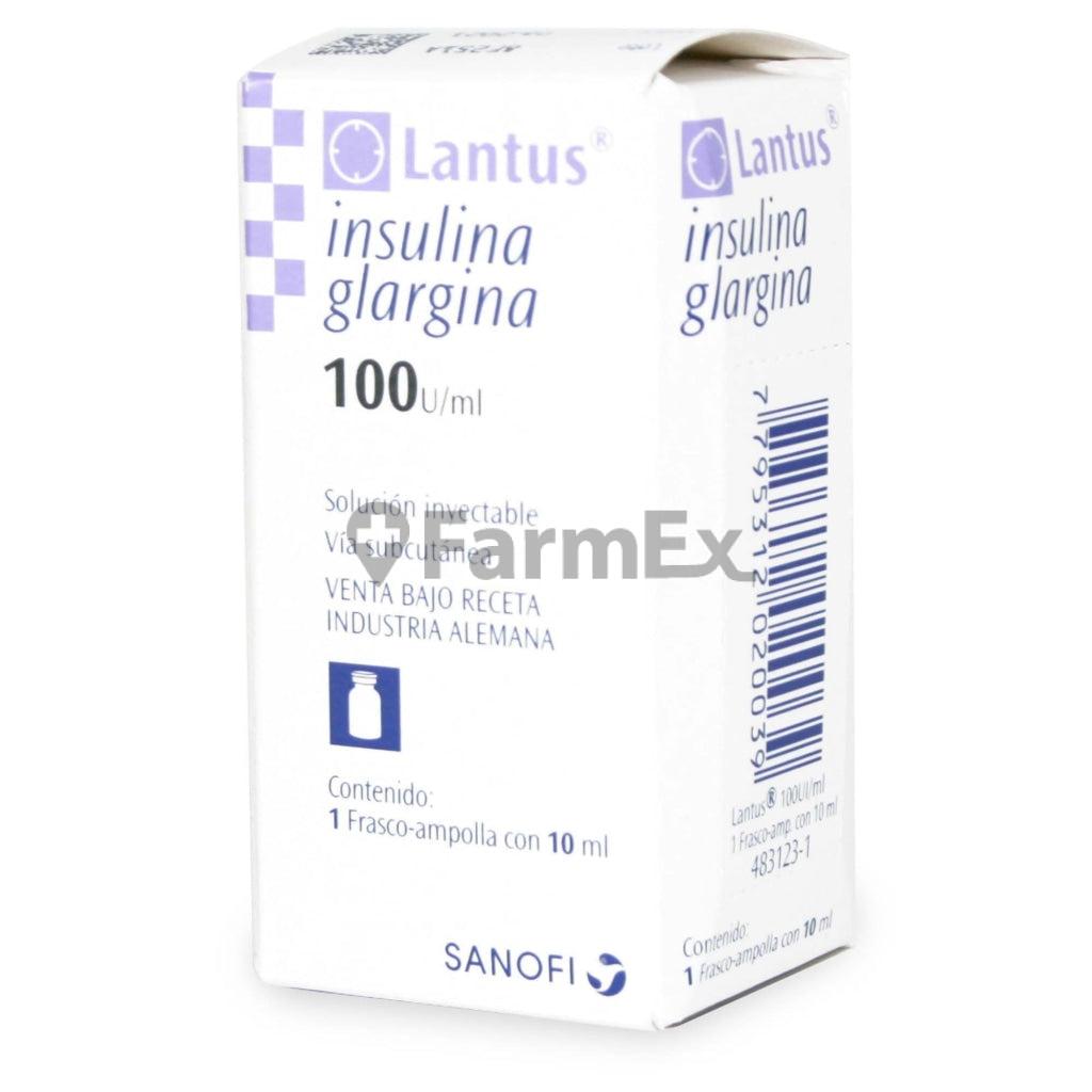 Lantus 100 U / ml Insulina Glargina x 1 Frasco ampolla con 10 ml 