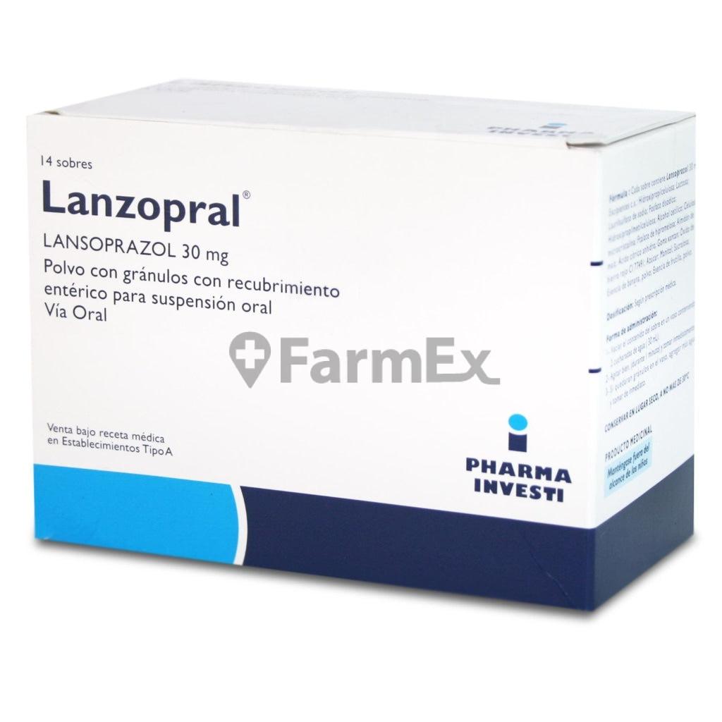 Lanzopral Pediatrico 30 mg x 14 sobres PHARMA INVESTI 
