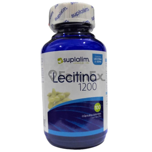 Lecitina de Soya 1200 x 100 capsulas Suplalim 