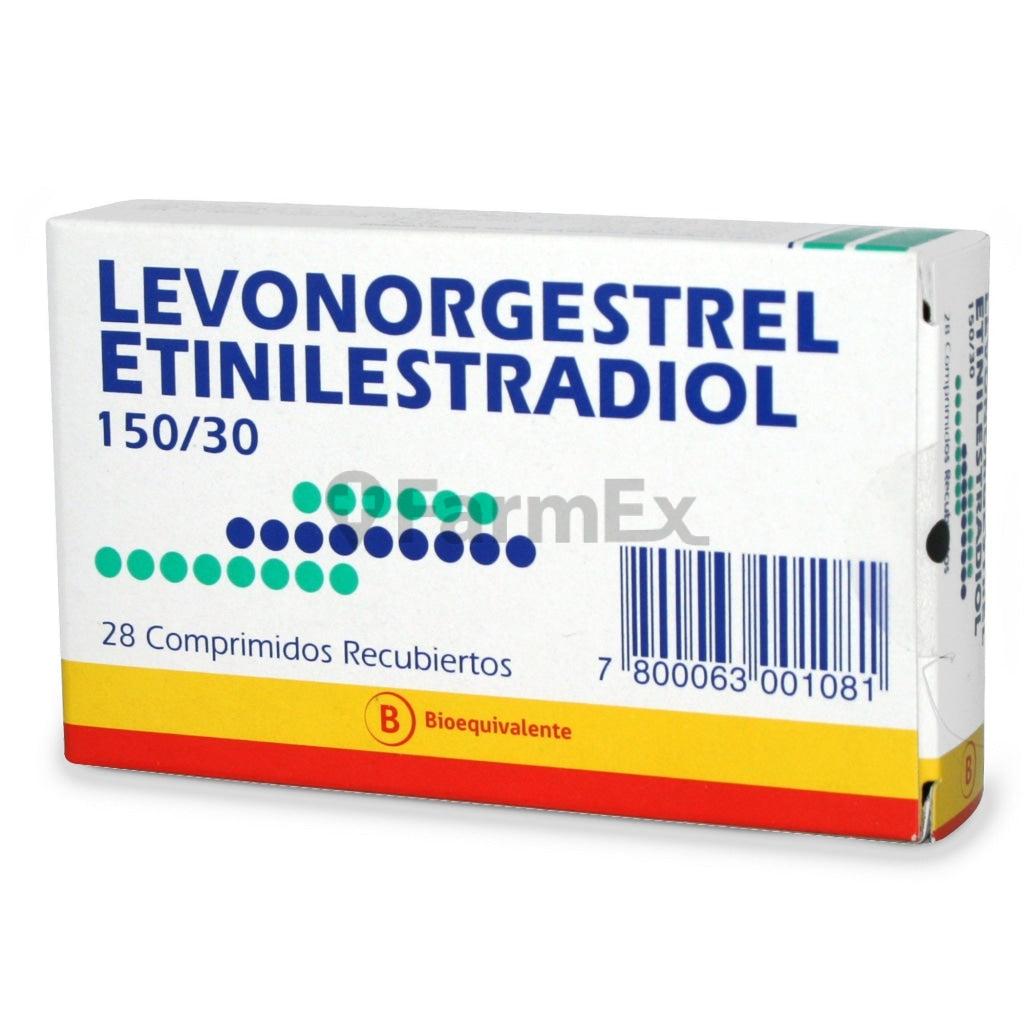 Levonorgestrel- Etinilestradiol 150/30 x 28 Comprimidos Recubiertos (BE) GENÈRICOS 