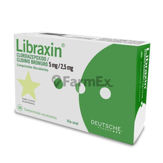 Libraxin 5 mg / 2,5 mg x 30 comprimidos (Presentar Receta) Deutsche 