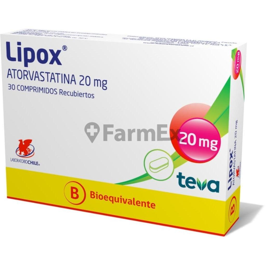 Lipox 20 mg x 30 comprimidos (BE)