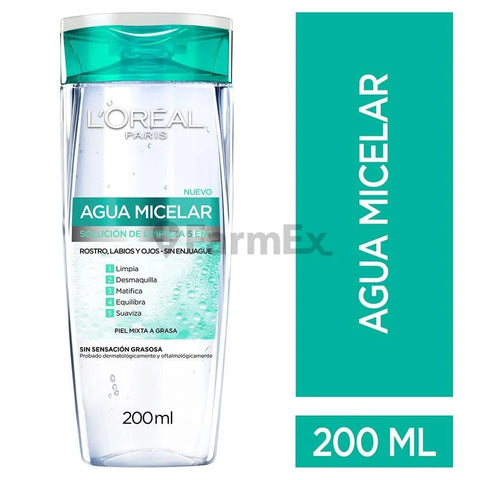 L'Oreal Agua Micelar "Solución de limpieza 5 en 1" x 200 mL