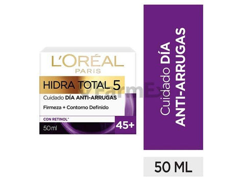 L'ORÉAL "Hidra Total 5" "Anti-Arrugas Retinol" 45+ x 50 mL
