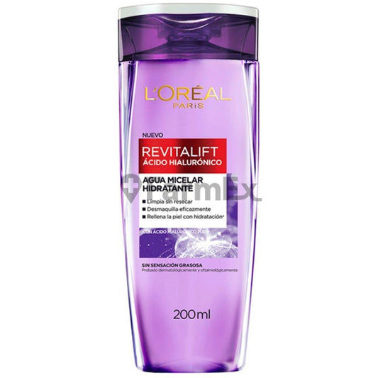 L'oreal Paris "Agua micelar Hidratante Ác. Hialurónico" x 200 mL Loreal Paris 