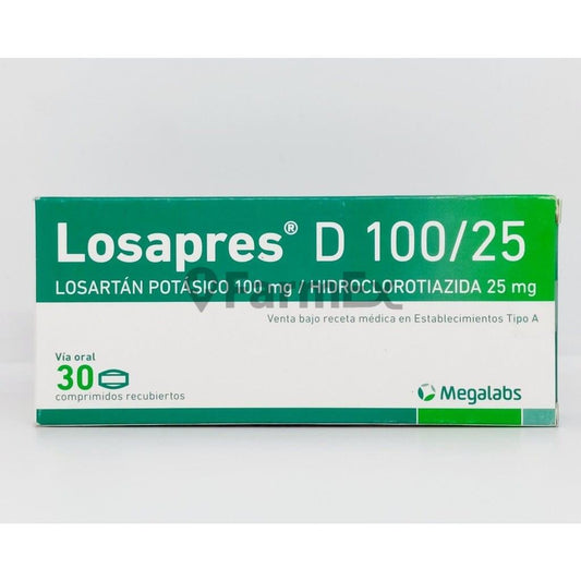 Losapres-D 100 / 25 mg x 30 comprimidos Megalabs 