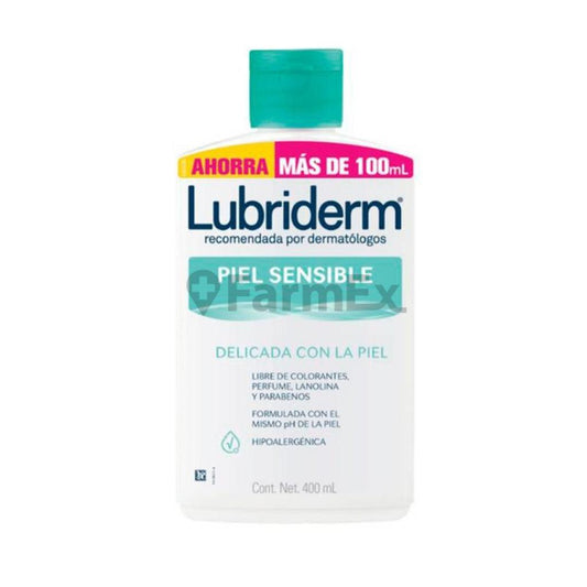 Lubriderm crema hidratante "Piel sensible" x 400 mL johnson y johnson 
