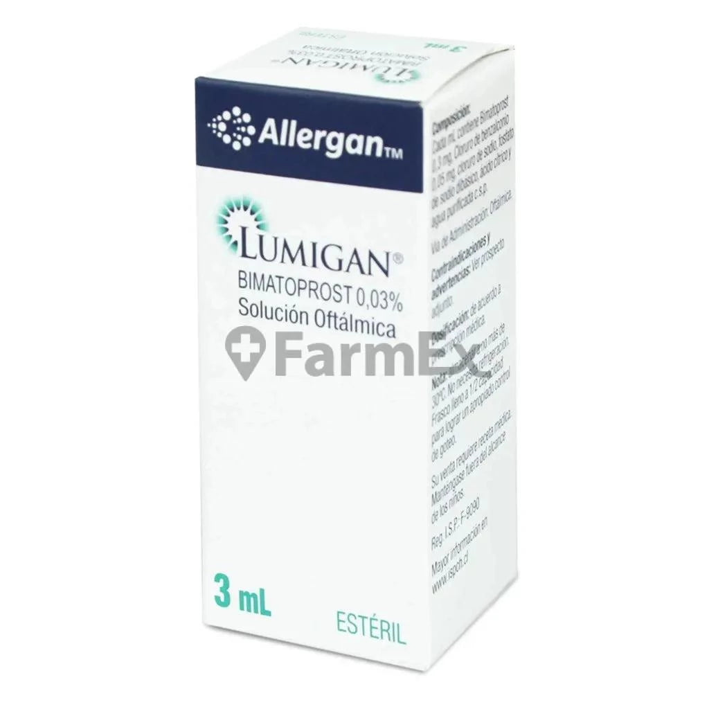 Lumigan Solución Oftálmica 0,03 % x 3 ml "Ley Cenabast" Allergan 