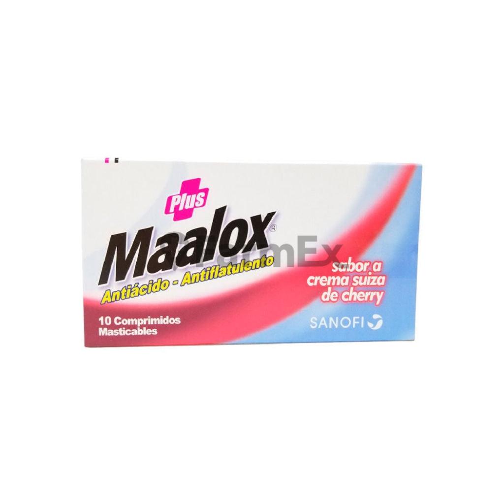 Maalox Plus sabor a Cherry x 10 comprimidos masticables SANOFI 