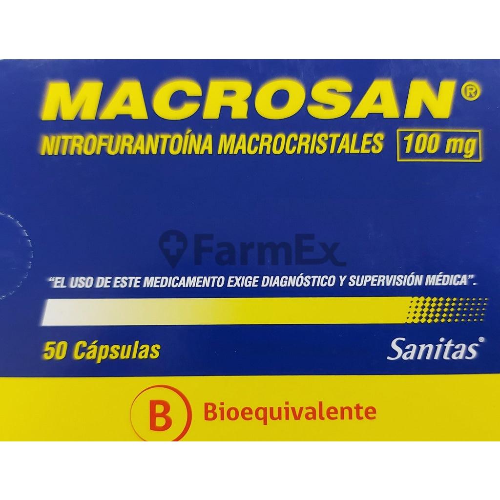 Macrosan 100 mg x 50 capsulas "Ley Cenabast" SANITAS 