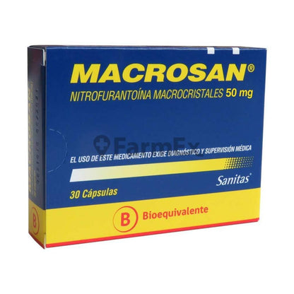 Macrosan 50 mg x 30 capsulas "Ley Cenabast" SANITAS 