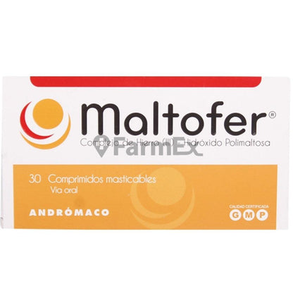 Maltofer x 30 comprimidos masticables "Ley Cenabast" ANDROMACO 