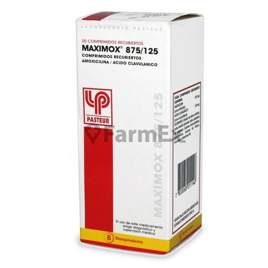 Maximox 875 / 125 mg x 20 comprimidos PASTEUR 
