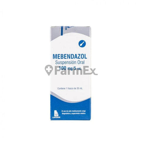 Mebendazol Suspensión oral 100 mg / 5 mL x 1 frasco 35 mL