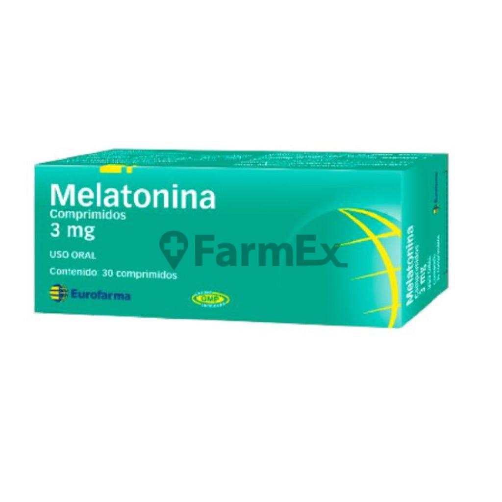 Melatonina 3 mg x 30 comprimidos eurofarma 