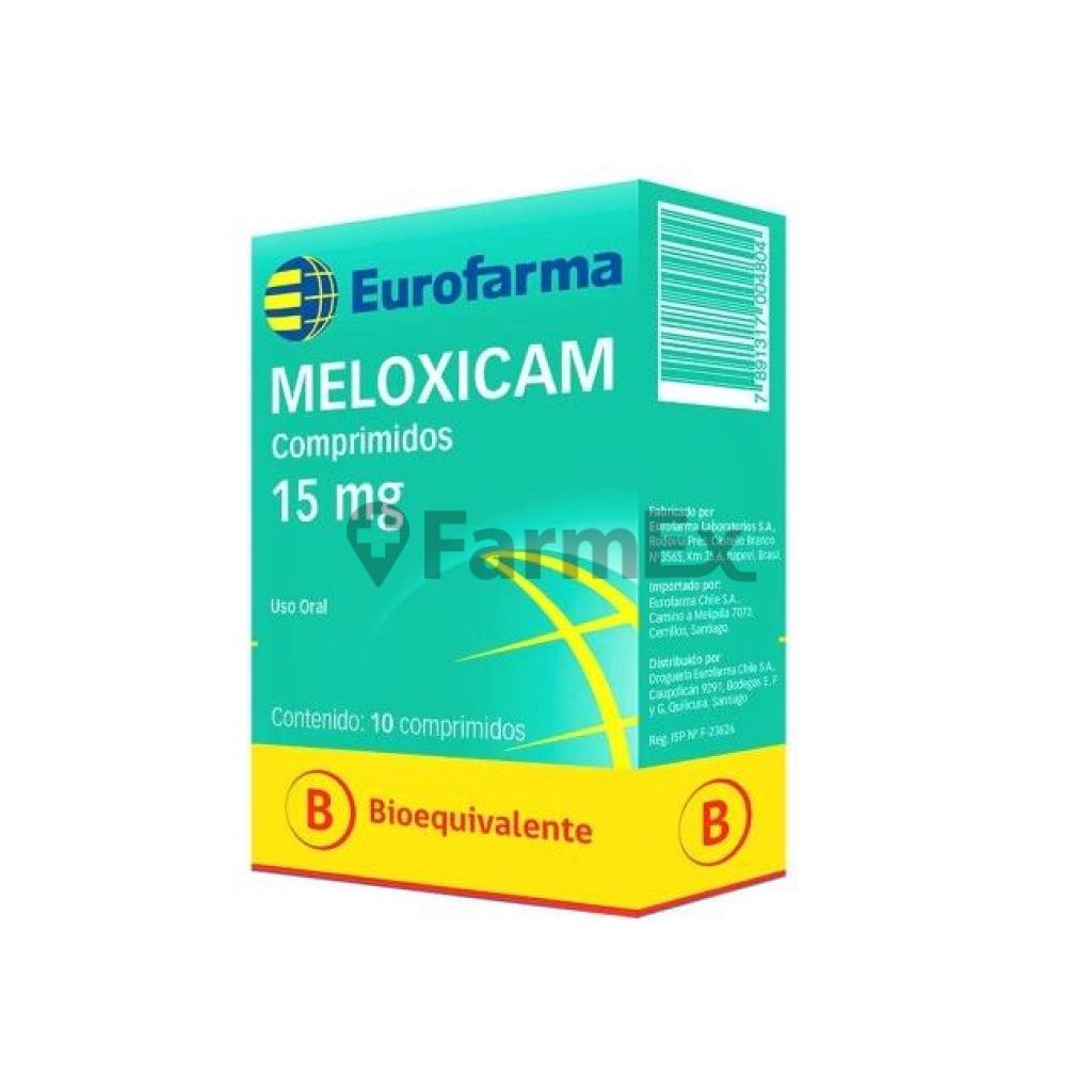 Meloxicam 15 mg x 10 comprimidos EUROFARMA 