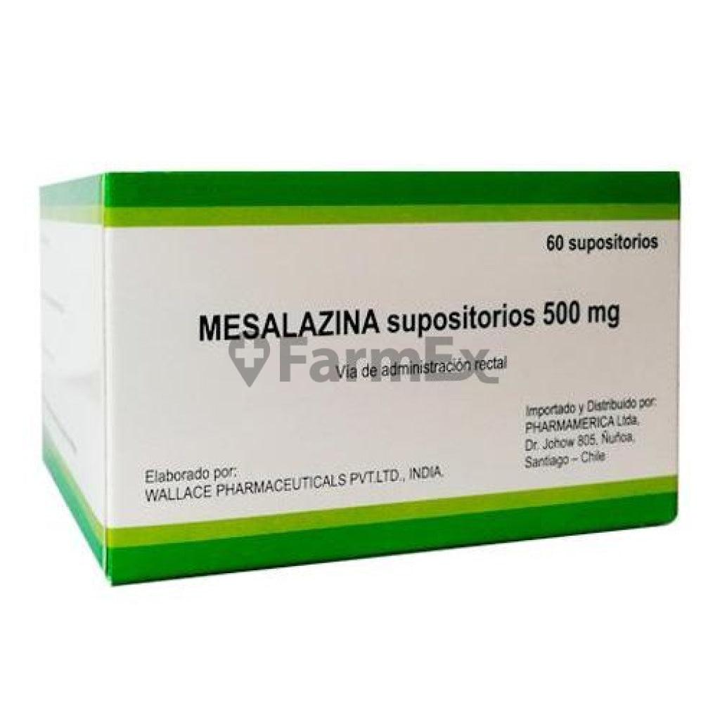 Mesalazina 500 mg x 60 supositorios "Ley Cenabast" Pharmamerica 