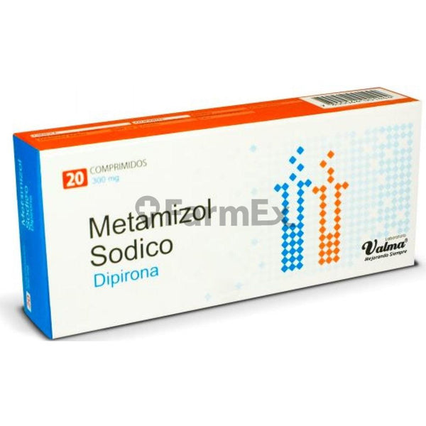Metamizol Sódico (Dipirona) 300 mg. x 20 Comprimidos VALMA 