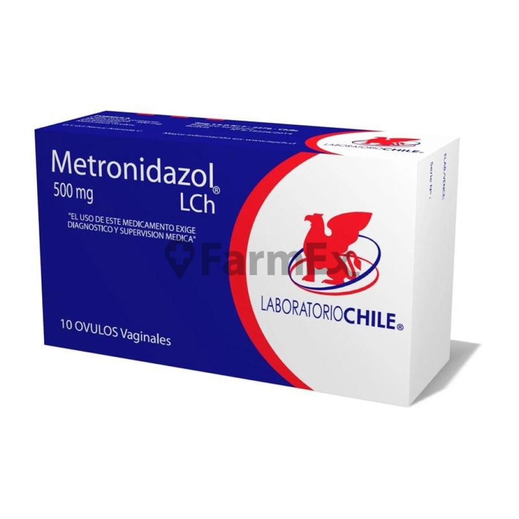 Metronidazol 500 mg x 10 ovulos "Ley Cenabast" CHILE 