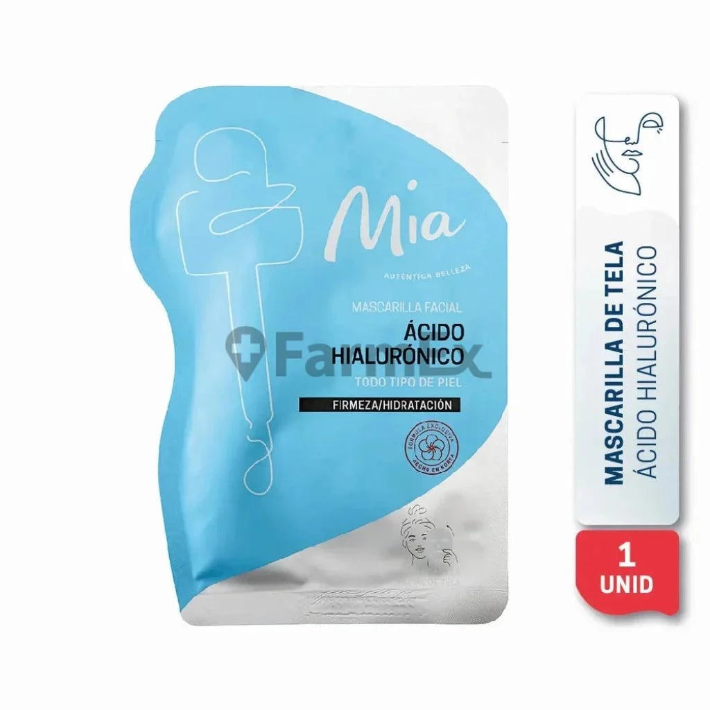 Mia Mascarilla Facial "Acido Hialuronico" Todo Tipo de Piel x 1 unidad Socofar 