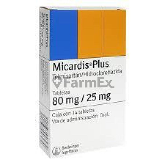 Micardis Plus 80/25 mg x 28 comprimidos Farmex 