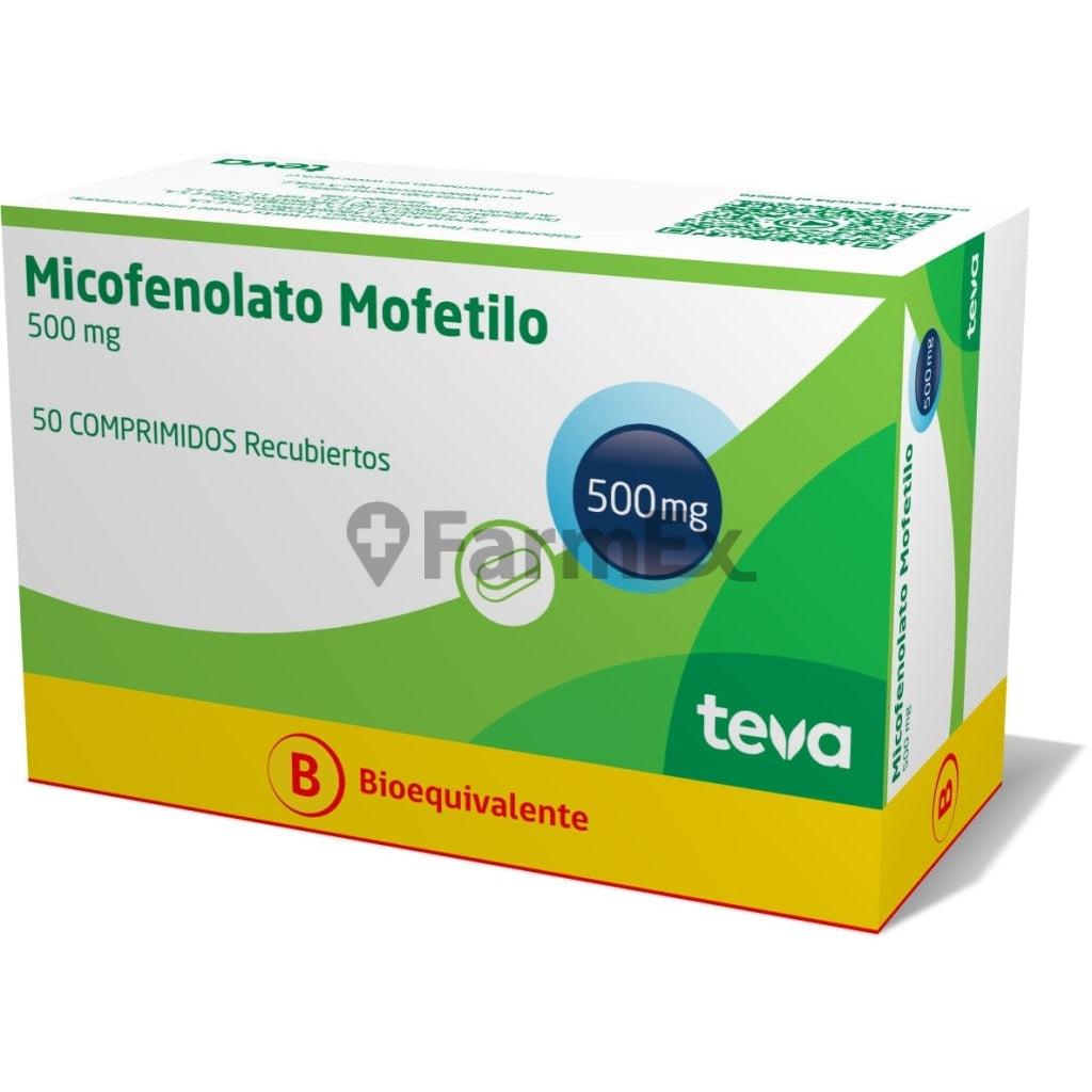 Micofenolato Mofetilo 500 mg x 50 comprimidos "Ley Cenabast" LAB. CHILE 