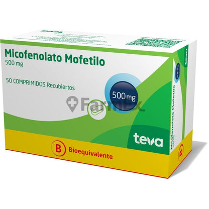 Micofenolato Mofetilo 500 mg x 50 comprimidos "Ley Cenabast" LAB. CHILE 