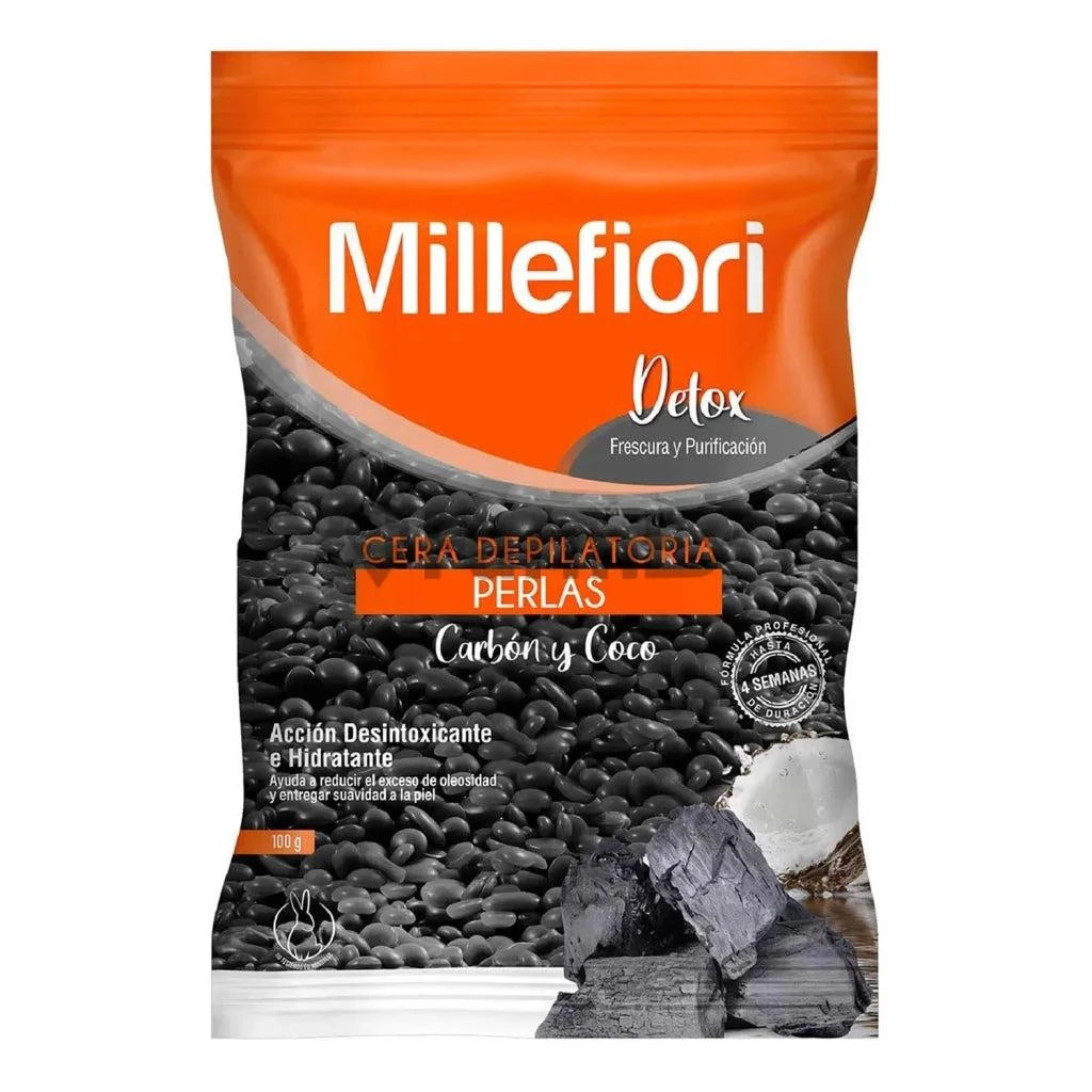 Millefiori Cera Depilatoria en Perlas "Carbon y Coco" x 100 g Cosmetica Nacional 