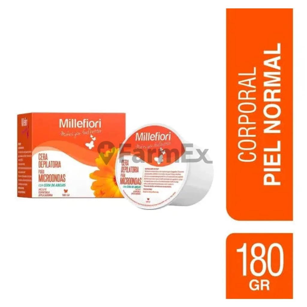 Millefiori Cera Depilatoria para Microondas con Cera de Abeja x 180 g Cosmetica Nacional 