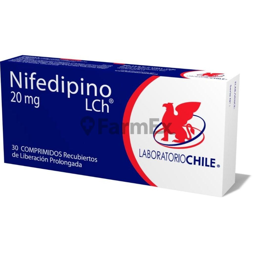 Nifedipino Retard 20 mg. x 30 Comprimidos CHILE 