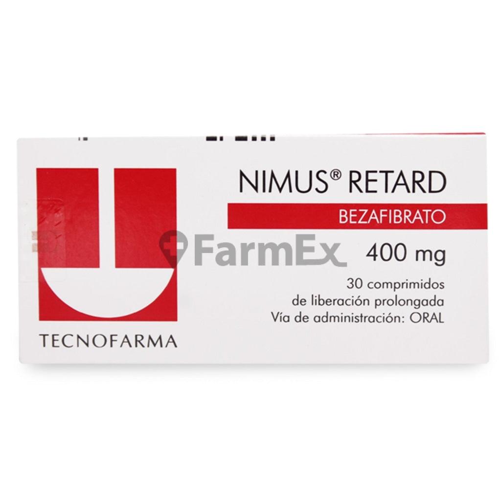 Nimus Retard Bezafibrato 400 mg x 30 comprimidos