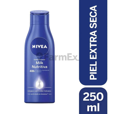 Nivea Crema Corporal "Milk Nutritiva" 48 h Piel Extra Seca x 250 ml