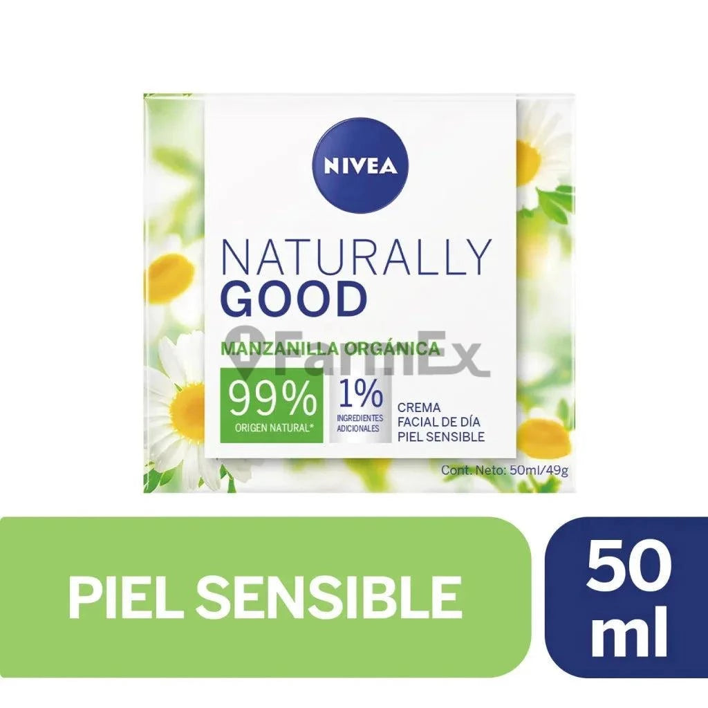 Nivea Crema Facial de Dia "Piel Sensible" Naturally Good Manzanilla Orgánica x 50 ml Beiersdorf 